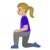 安卓系统里的女性跪下:中浅肤色emoji表情