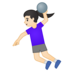 安卓系统里的打手球的女人：浅肤色emoji表情
