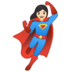 安卓系统里的女超人：浅肤色emoji表情