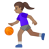 安卓系统里的打球的女人:中等肤色emoji表情