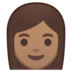 安卓系统里的女性:中等肤色emoji表情