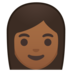 安卓系统里的女性:中黑肤色emoji表情