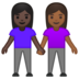 安卓系统里的女性牵手:深色肤色,中深色肤色emoji表情