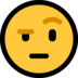 Windows系统里的扬起一只眉毛的脸emoji表情