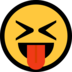 Windows系统里的眯眼伸舌头笑脸emoji表情