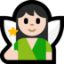 Windows系统里的仙女:浅肤色emoji表情