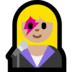 Windows系统里的女歌手:中浅肤色emoji表情