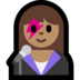 Windows系统里的女歌手:中等肤色emoji表情