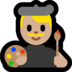 Windows系统里的男艺术家:中浅肤色emoji表情