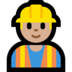 Windows系统里的男施工员：中浅肤色emoji表情