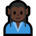Windows系统里的男精灵：深色肤色emoji表情