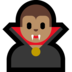 Windows系统里的男吸血鬼：中等肤色emoji表情