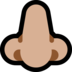 Windows系统里的鼻子：中浅肤色emoji表情