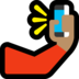 Windows系统里的自拍：中等肤色emoji表情