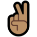 Windows系统里的胜利之手:中等肤色emoji表情