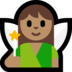Windows系统里的女仙女:中等肤色emoji表情