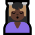 Windows系统里的女性按摩:深色肤色emoji表情