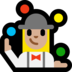 Windows系统里的女性杂耍:中等浅肤色emoji表情