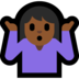 Windows系统里的女人耸肩:中黑肤色emoji表情
