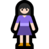 Windows系统里的女性站立:浅肤色emoji表情