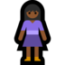 Windows系统里的女性站立:中黑肤色emoji表情