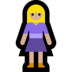 Windows系统里的女性站姿:中浅肤色emoji表情
