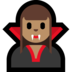 Windows系统里的女吸血鬼：中等肤色emoji表情