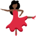 Twitter里的女子舞蹈:深色肤色emoji表情