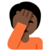 Twitter里的单手捂脸的人:深色肤色emoji表情