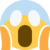 Twitter里的恐惧中尖叫的脸emoji表情