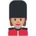 Twitter里的女警卫:中等肤色emoji表情