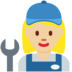Twitter里的女机械工：中浅肤色emoji表情