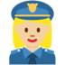 Twitter里的女警官:中浅肤色emoji表情