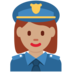 Twitter里的女警官:中等肤色emoji表情
