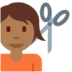 Twitter里的理发师：中等深色肤色emoji表情