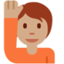 Twitter里的举手：中等肤色emoji表情
