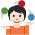 Twitter里的玩杂耍的人:浅肤色emoji表情