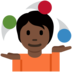 Twitter里的玩杂耍的人:深色肤色emoji表情