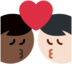 Twitter里的亲吻: 男人男人较浅肤色较深肤色emoji表情