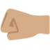 Twitter里的左拳：中等肤色emoji表情