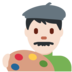 Twitter里的男艺术家:浅肤色emoji表情