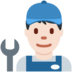 Twitter里的男机械工:浅肤色emoji表情