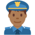 Twitter里的男警官:中黑肤色emoji表情