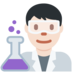 Twitter里的男科学家：浅肤色emoji表情