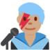 Twitter里的男歌手:中等肤色emoji表情