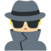 Twitter里的男侦探：中等浅肤色emoji表情