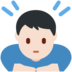 Twitter里的男人鞠躬:浅肤色emoji表情