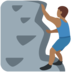 Twitter里的正在攀爬的人：中黑肤色emoji表情