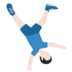 Twitter里的侧手翻的男人：浅肤色emoji表情
