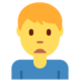 Twitter里的男人皱眉emoji表情